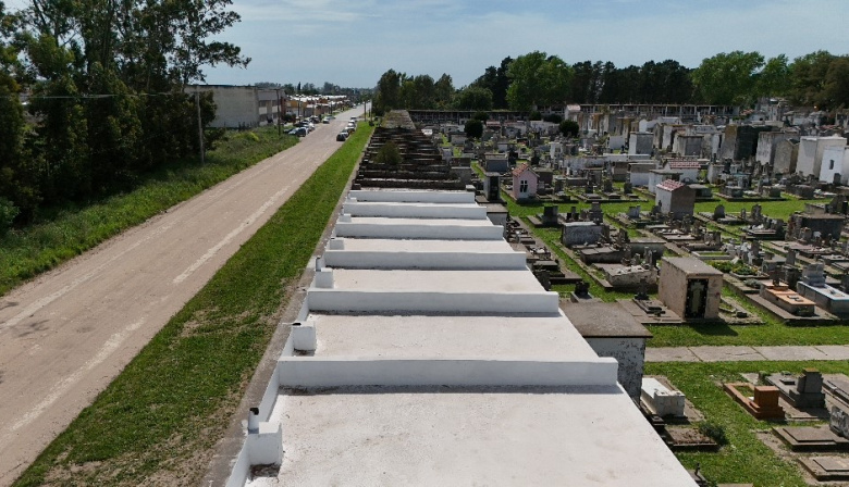 Finalizó la primera etapa de restauración en un sector de nichos del cementerio