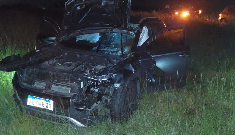 Matrimonio chocó con un caballo en la Ruta 88 y fue auxiliado por un vecino de Lobería