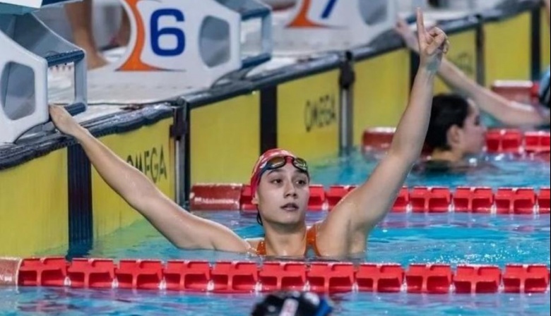 Guadalupe Angiolini batió el récord nacional juvenil en los 100m mariposa