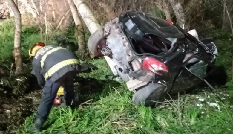 Nuevo accidente fatal en la Ruta 88: un conductor murió tras chocar contra un poste de hormigón