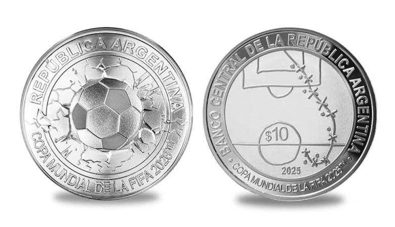 El Dieeego: el Banco Central presentó una moneda conmemorativa del segundo gol de Maradona a Inglaterra en el 86
