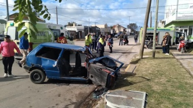 Fuerte choque en 75 y 56