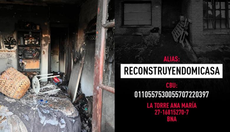 Campaña solidaria para ayudar a una familia que perdió todo en un incendio