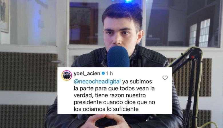 Yoel Benegas, el libertario que ayer agradecía micrófono y hoy llama a odiar periodistas