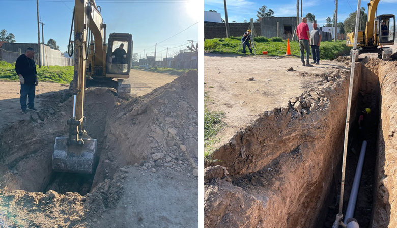 Avanza la segunda etapa de una obra clave para optimizar el sistema cloacal en el norte de la ciudad