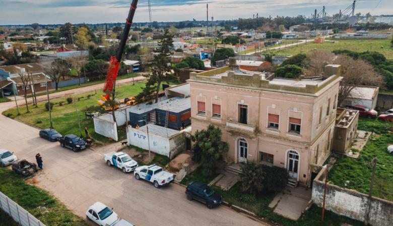 La obra de remodelación y ampliación de la Comisaría de Quequén ya se encuentra en su etapa final