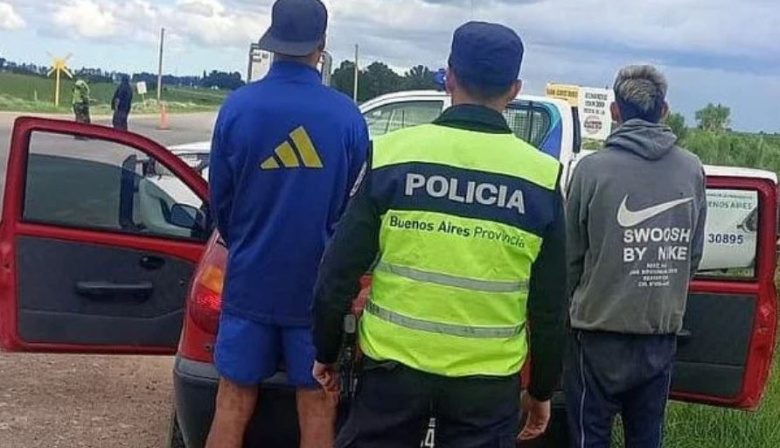 Detienen a dos hombres con drogas durante un control vehicular cerca de San Cayetano