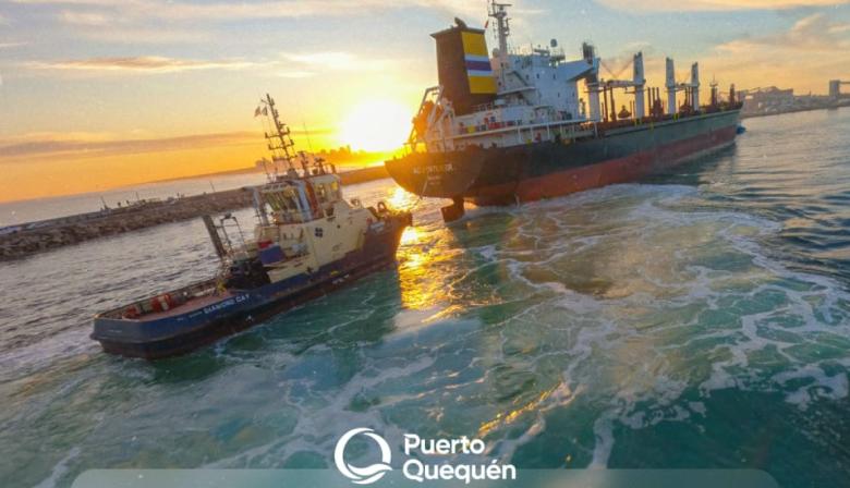 Puerto Quequén supera su récord anual de toneladas exportadas