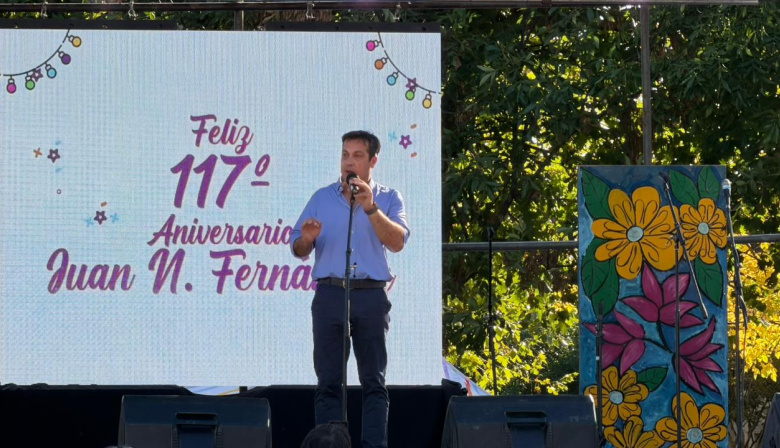 Fuerte mensaje de Rojas en el aniversario de Juan N. Fernández: defendió el destino de las tasas, habló de salud y de tragedia en La Dulce