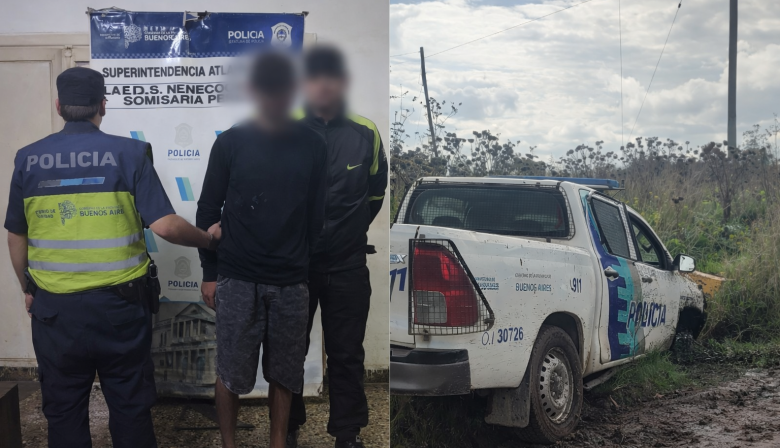 Violento operativo en Necochea: detienen a un prófugo con moto robada y una turba atacó a la policía