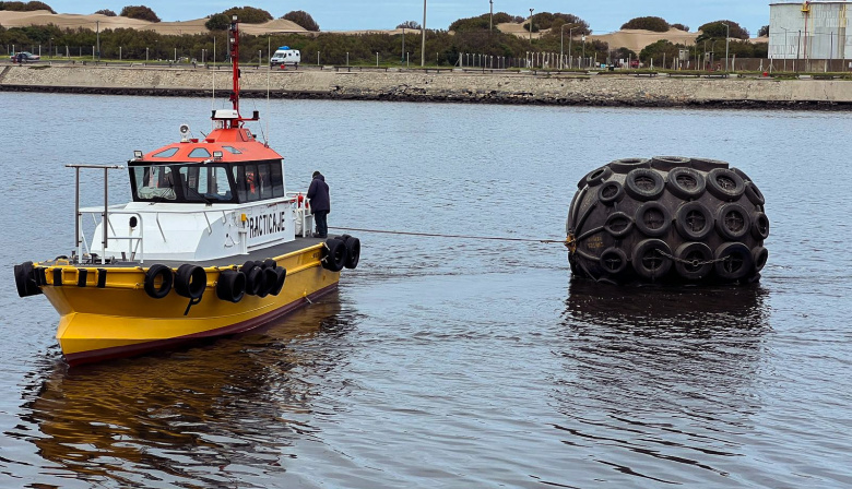 Puerto Quequén completó el recambio de defensas en los muelles