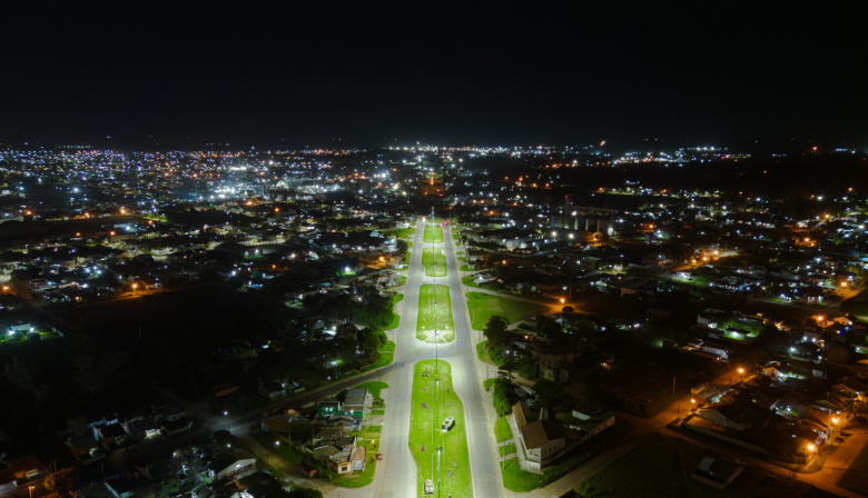 Avanza la modernización del alumbrado público en Quequén