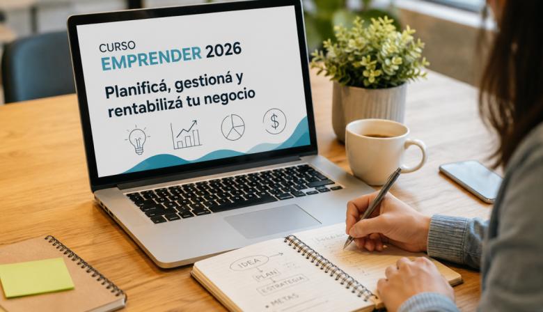 Curso Emprender 2026: llega una nueva capacitación para planificar, gestionar y rentabilizar tu negocio