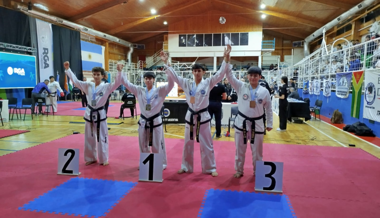 El necochense Rodrigo Colombani se subió al podio en el Taekwon-Do Tour de Tierra del Fuego