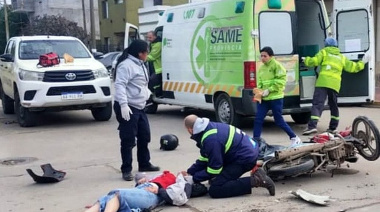 Grave accidente en calles 75 y 18: una motociclista permanece internada