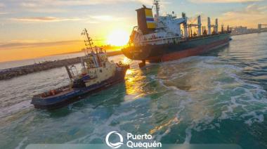 Puerto Quequén supera su récord anual de toneladas exportadas
