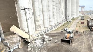 Terminal Quequén: cedió parcialmente la estructura de un silo de casi 100 años. Sólo hubo daños materiales