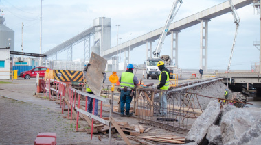 Puerto Quequén avanza con una obra estratégica para reforzar la infraestructura de sus muelles