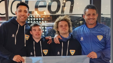 Nico Améndola partió rumbo a Portugal para participar del Mundial Síndrome de Down
