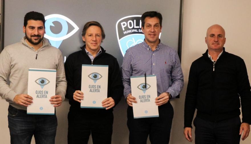 El Intendente firmó un convenio de seguridad en San Miguel para implementar el programa “Ojos en Alerta”