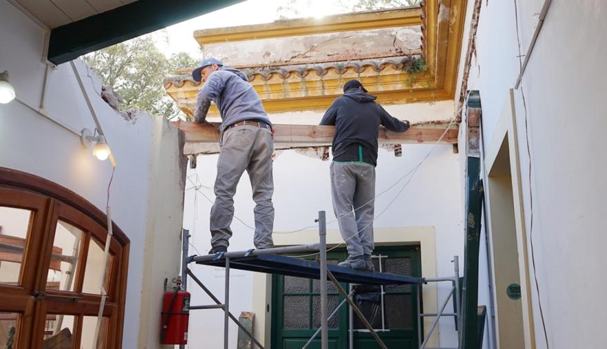 Comenzó la reparación del techo del Museo Histórico Regional