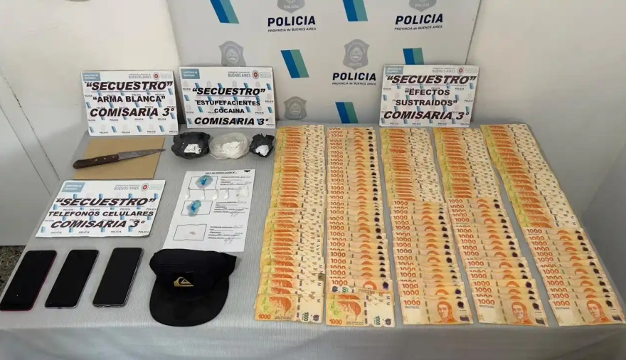 Cayó una banda tras un violento robo a un kiosco: secuestraron droga, dinero y un vehículo en dos allanamientos