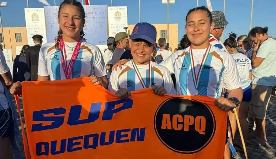 Mundial de Stand Up Paddle: Quequén brilló en Italia con dos oros, dos platas y un bronce
