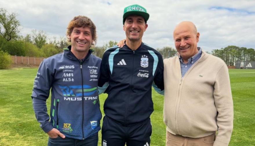 Lionel Scaloni se dio el gusto: recibió al histórico Johnny De Benedictis en el predio de Ezeiza