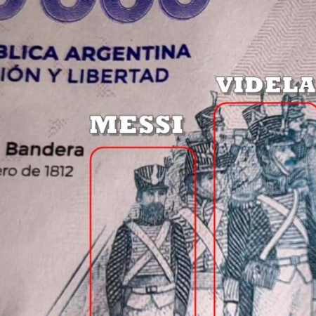 Polémica por los billetes de $ 10.000: ¿es verdad que aparecen Messi y Videla?