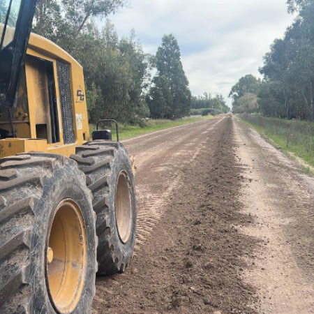 Trabajos del EMSUR en caminos rurales de todo el distrito