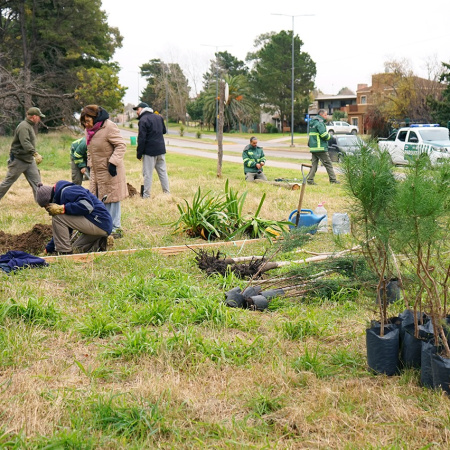 Se realizó una jornada de plantación de nuevas especies en el Parque Miguel Lillo