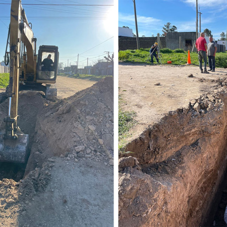 Avanza la segunda etapa de una obra clave para optimizar el sistema cloacal en el norte de la ciudad