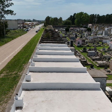 Finalizó la primera etapa de restauración en un sector de nichos del cementerio