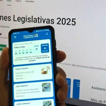 Ya está disponible la app “Elecciones Legislativas 2025” para seguir los resultados desde el celular