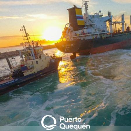 Puerto Quequén supera su récord anual de toneladas exportadas