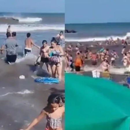 El relato de un guardavidas que salvó a cinco personas arrastradas por la ola gigante en la Costa Atlántica