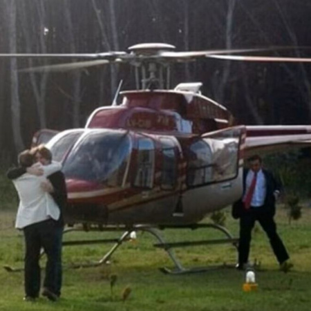 El helicóptero que llevó a Boudou y a Telechea a Necochea en 2011 era de la empresa involucrada en la tragedia de San Juan