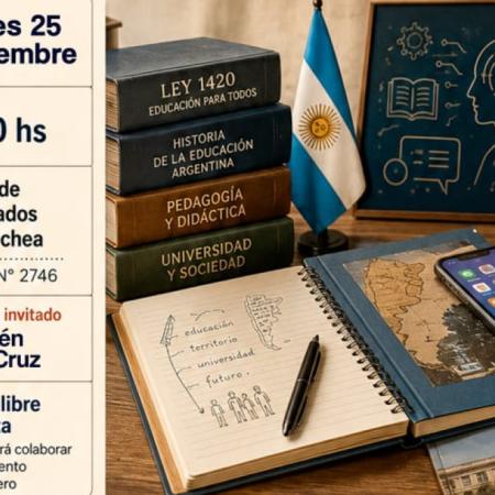 Charla debate en Necochea sobre la educación argentina y los desafíos de la inteligencia artificial